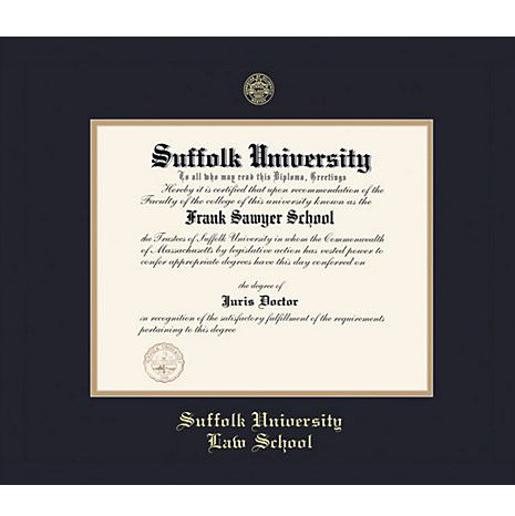 Suffolk University Law School 8 5 X 11 Prestige Certificate Frame Suffolk University