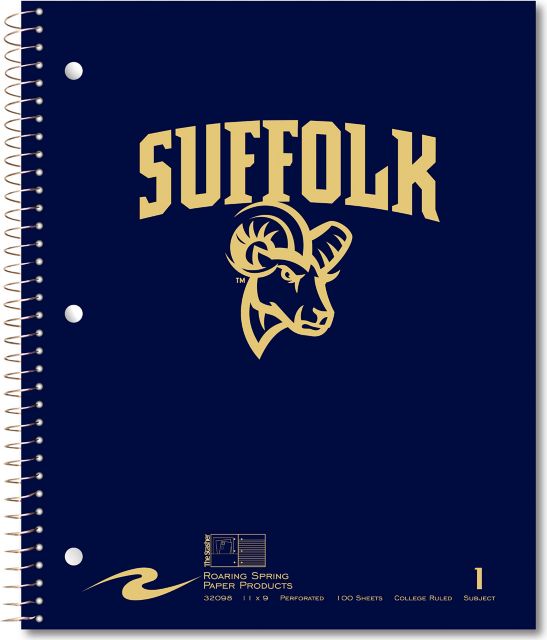 Suffolk University Rams Notebook 100-Sheet