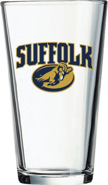 Suffolk University Rams 16 oz. Glass
