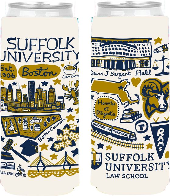 Suffolk University Slim Can Coozie