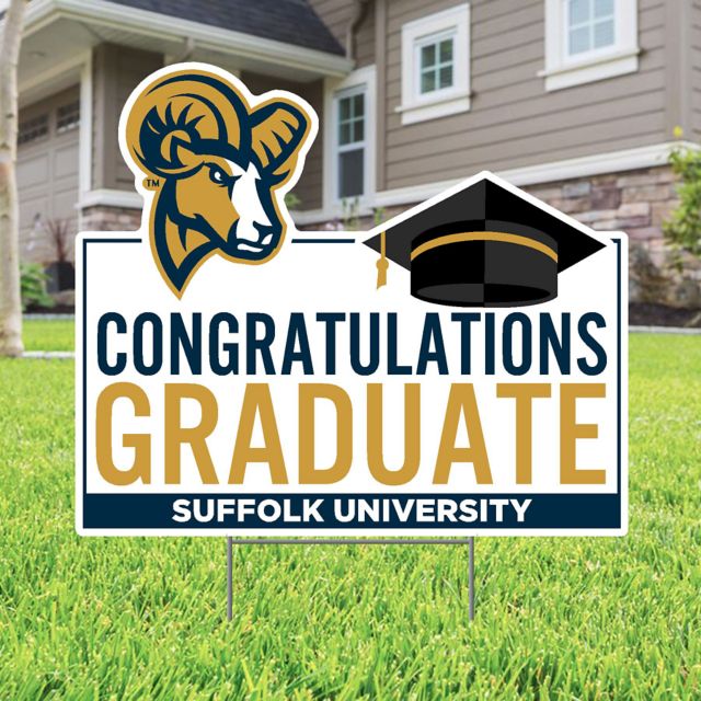 Suffolk University Grad 22 x 19 Lawn Sign