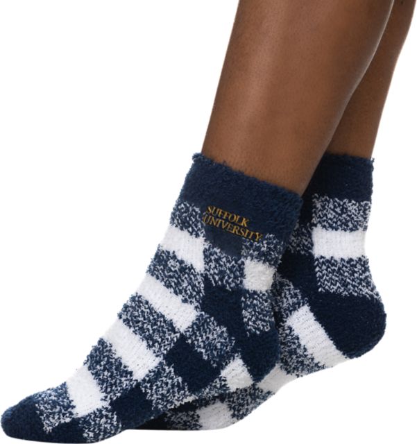 Suffolk University Buffalo Check Socks