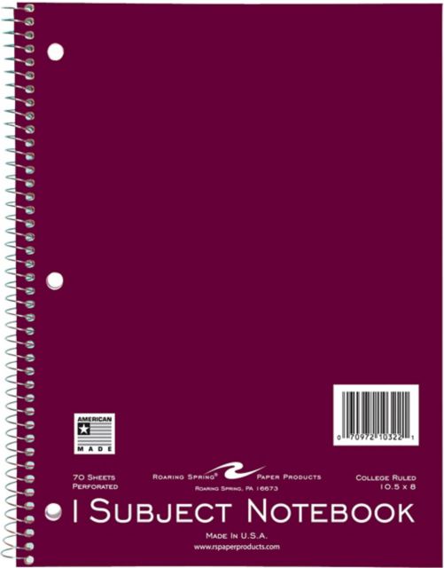 Auburn University Bookstore - Carbon Lab Notebook 4X4 Quad Ruled