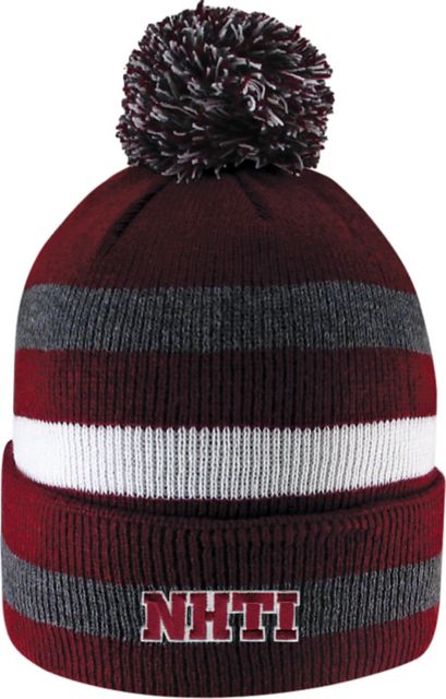 NHTI Concord's Community College Cuff Pom Knit Hat