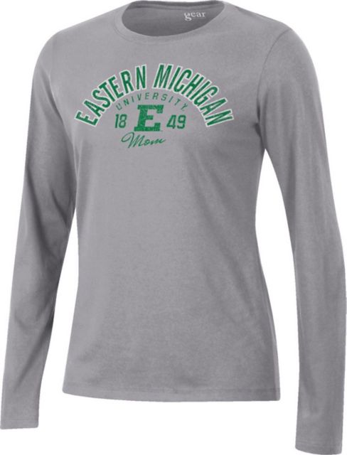 Eastern Michigan University Eagles Women's Long Sleeve T-Shirt | Pressbox | Green | Large