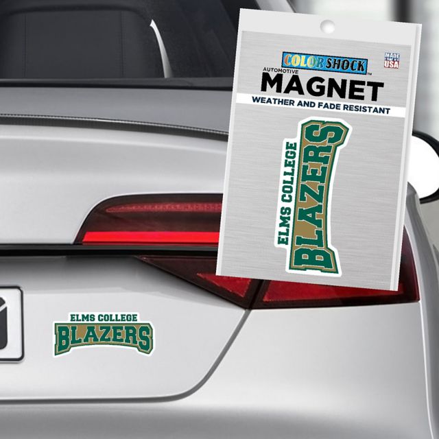 College of Our Lady of the Elms Blazers 4" x 4" Magnet