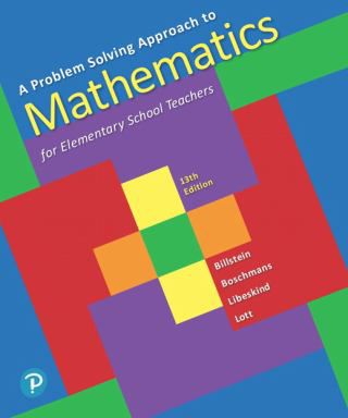 Problem Solving Approach to Mathematics for Elementary School Teachers