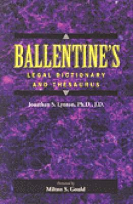 BALLANTINE'S LEGAL DICTIONARY/