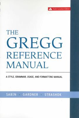 Gregg Reference Manual Canadian