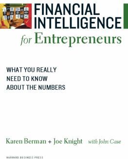 Financial Intelligence for Entrepreneurs