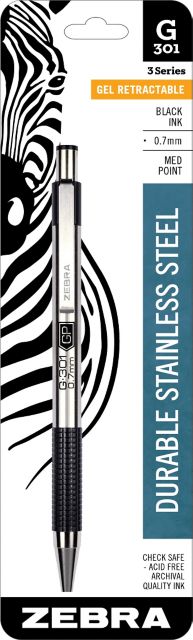 PEN/GEL RETRACT BLACK G301