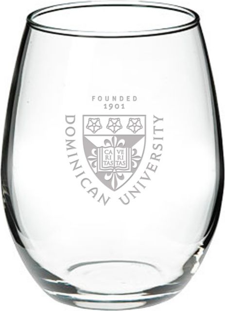 Dominican University 21 oz. Stemless Wine Glass