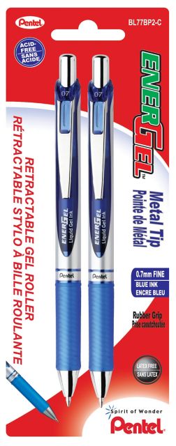 PEN 2PK BLUE ENERGEL