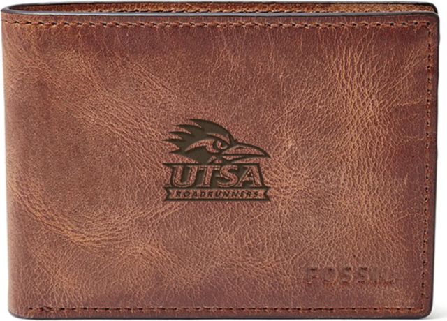 Fossil Leather Derrick Front Pocket Bifold - Brown - ONLINE ONLY