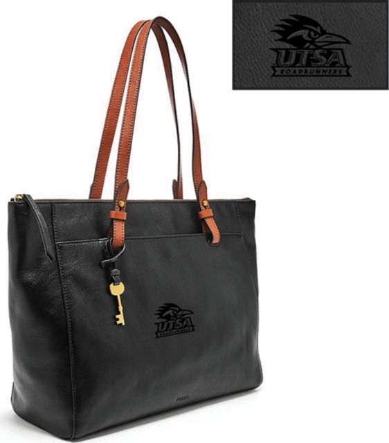 Fossil rachel tote black stripe clearance