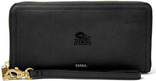 Fossil Leather Logan RFID Zip Around Clutch - Black - ONLINE ONLY