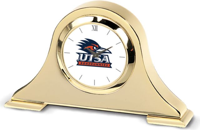 CSI Gold Napoleon Desk Clock With Colored Medallion - ONLINE ONLY