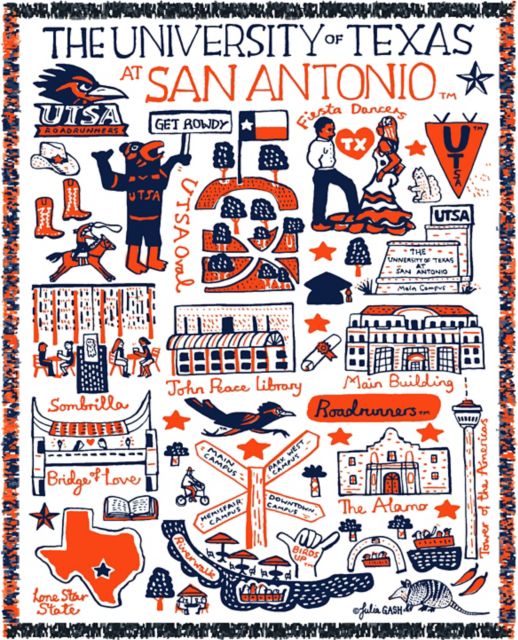University of Texas San Antonio Tapestry Blanket
