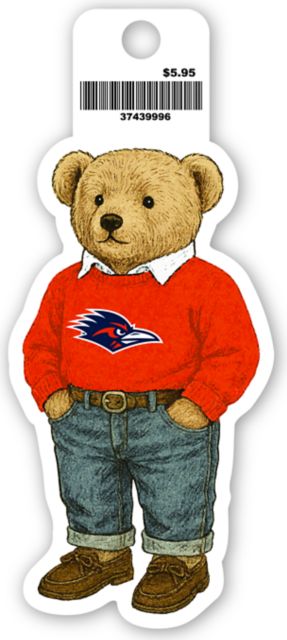 University of Texas San Antonio Teddy Bear Vinyl Sticker