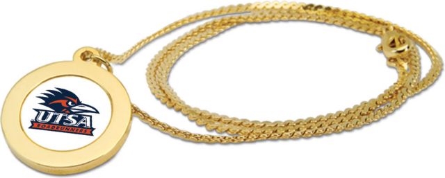 CSI Gold Pendant Necklace With Colored Medallian - ONLINE ONLY