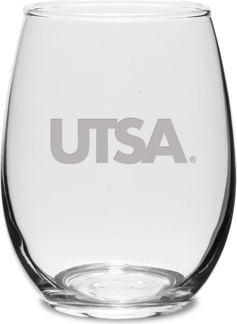 University of Texas San Antonio 15 oz. Stemless Wine Glass