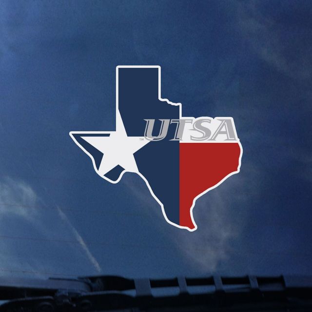 University of Texas San Antonio Roadrunners State Flag Decal