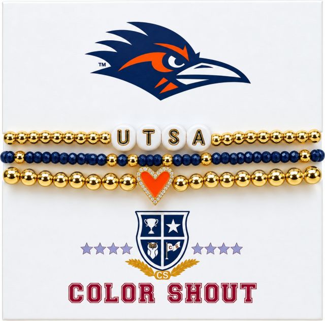 University of Texas San Antonio Love Stack Bracelet Set