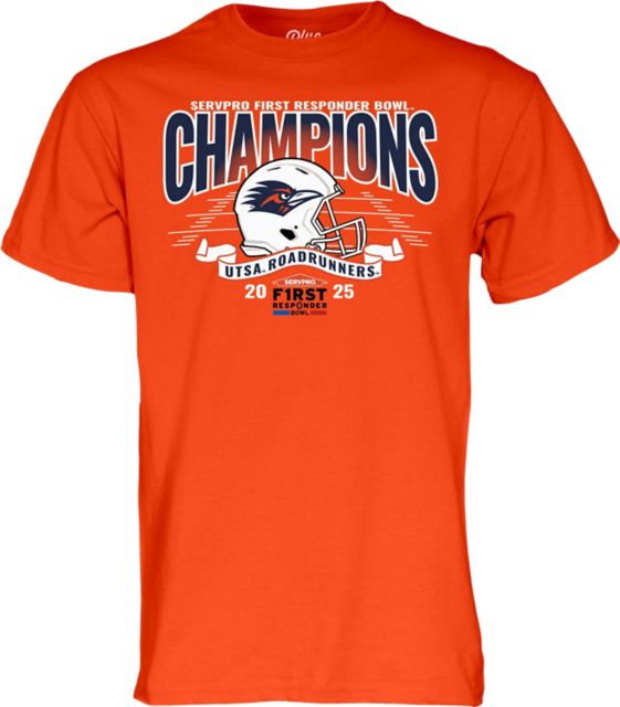 University of Texas San Antonio Roadrunners Football 2025 First Responder Bowl Champions Short Sleeve T-Shirt