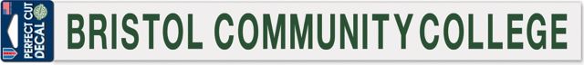 Bristol Community College 2'' x 17'' Perfect Cut Decal