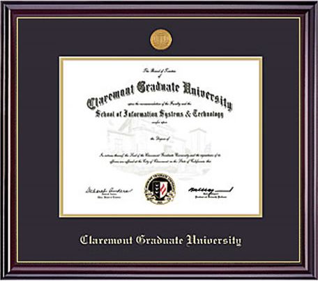 Claremont Graduate University Diploma Frame PhD Windsor | Pomona ...
