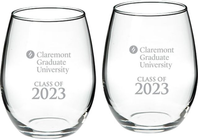 College Wine Glasses, College Stemless Wine Glass