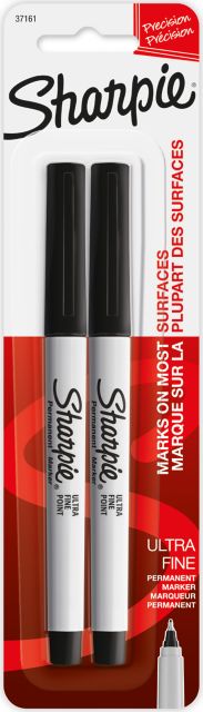 SHARPIE ULTRA FINE BLACK 2-PACK