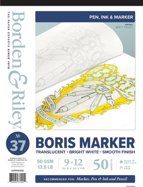 BORIS MARKER LAYOUT PAD 9X12 50 SHEETS