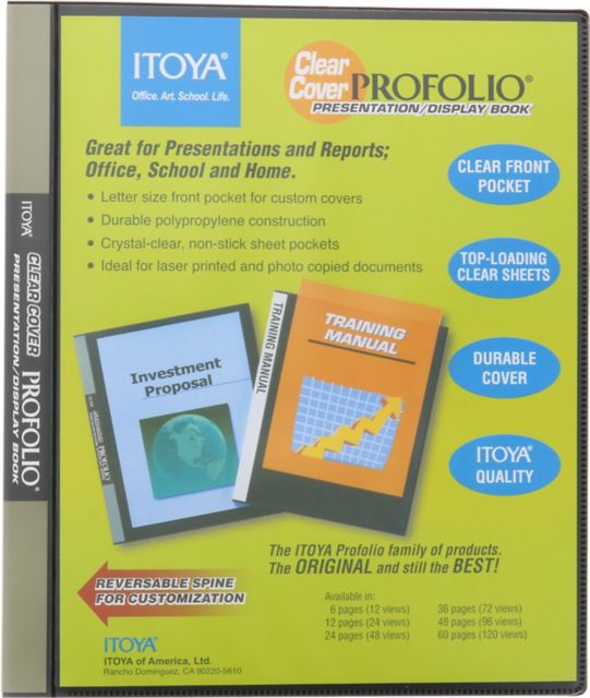 CLEAR COVER PROFOLIO 24 PAGE BLACK