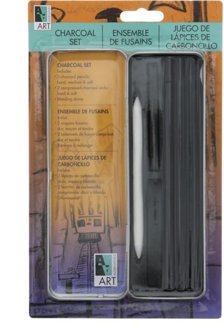Art Tin Charcoal Set