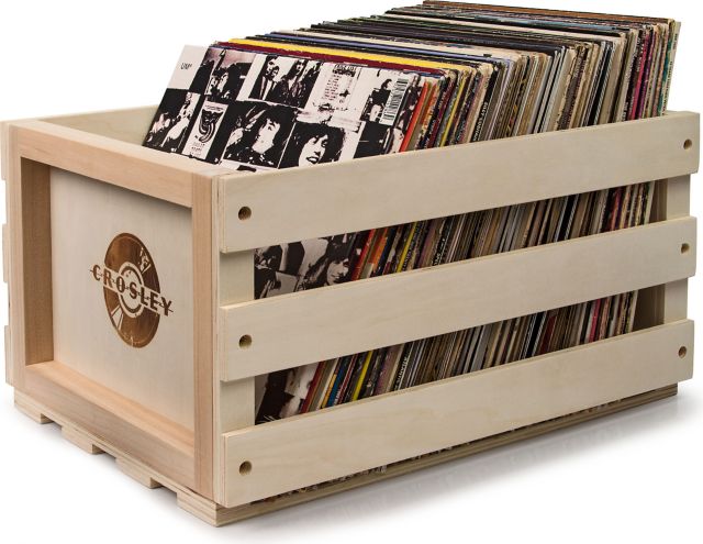 RECORD STORAGE CRATE NATURAL