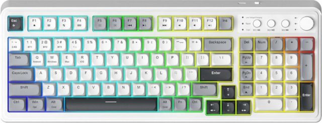 AULA S99 Wirelesss Gaming Membrane Keyboard - Gray/White - ONLINE ONLY