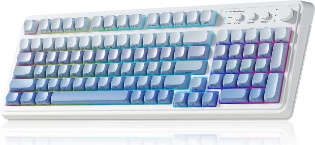 AULA S99 Wirelesss Gaming Membrane Keyboard - Blue Gradient - ONLINE ONLY
