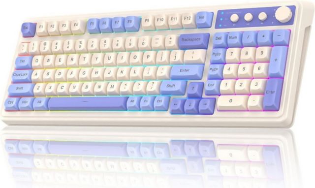 AULA S99 Wirelesss Gaming Membrane Keyboard - Purple/Blue - ONLINE ONLY