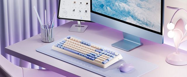 AULA S99 Wirelesss Gaming Membrane Keyboard - Pink - ONLINE ONLY