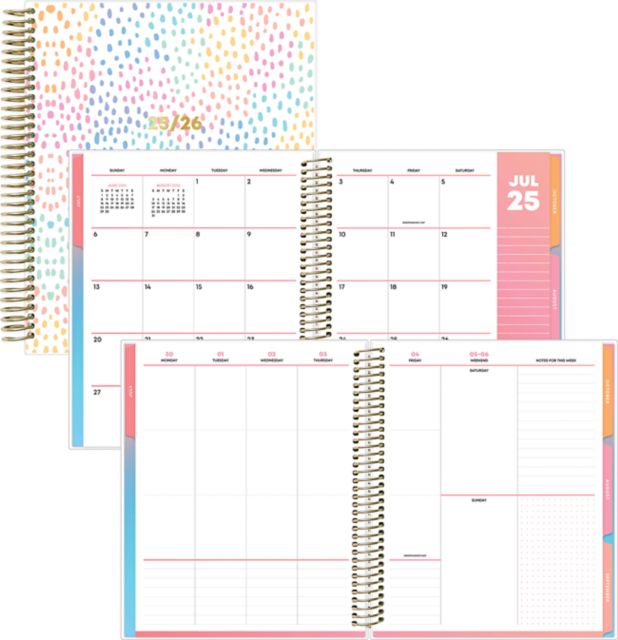 AY26 PLANNER 7X9 BS RAINBOW