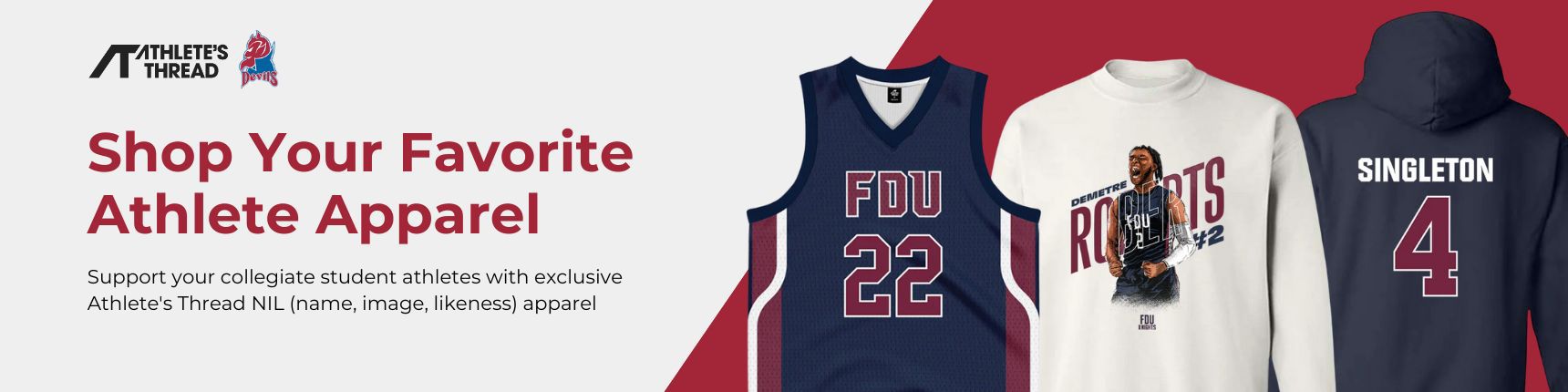 Shop Your Favorite Athlete's Apparel. Support your collegiate student athletes with exclusive Athlete's Thread NIL (name, image, likeness) apparel.