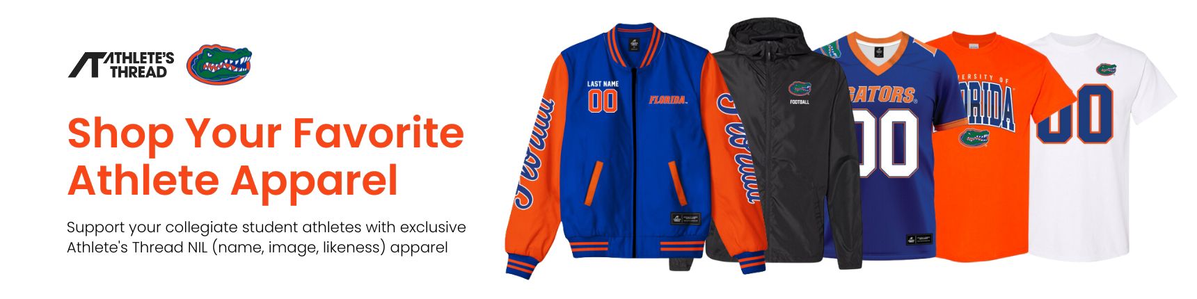 Shop Your Favorite Athlete's Apparel. Support your collegiate student athletes with exclusive Athlete's Thread NIL (name, image, likeness) apparel.