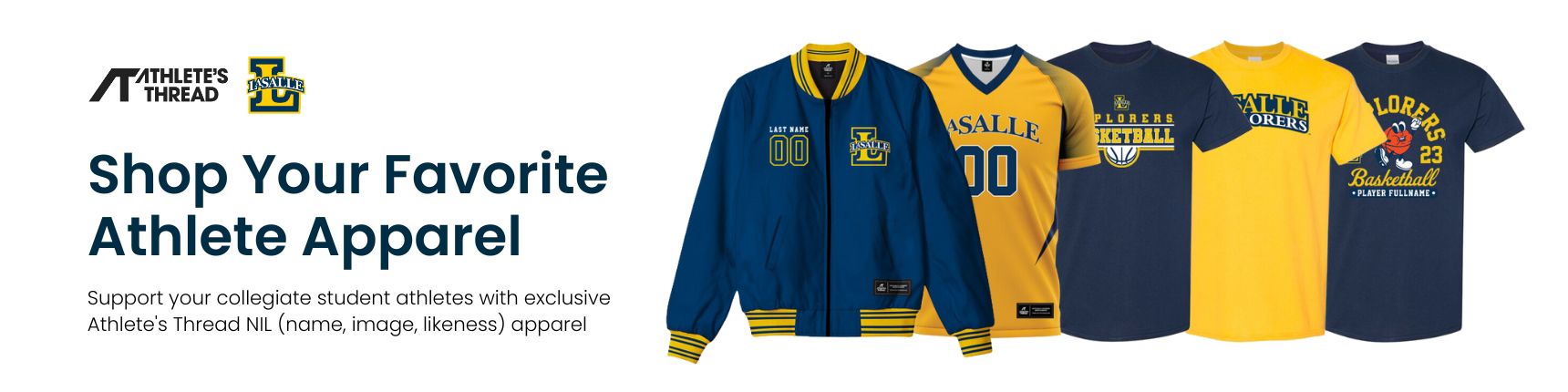Shop Your Favorite Athlete's Apparel. Support your collegiate student athletes with exclusive Athlete's Thread NIL (name, image, likeness) apparel.