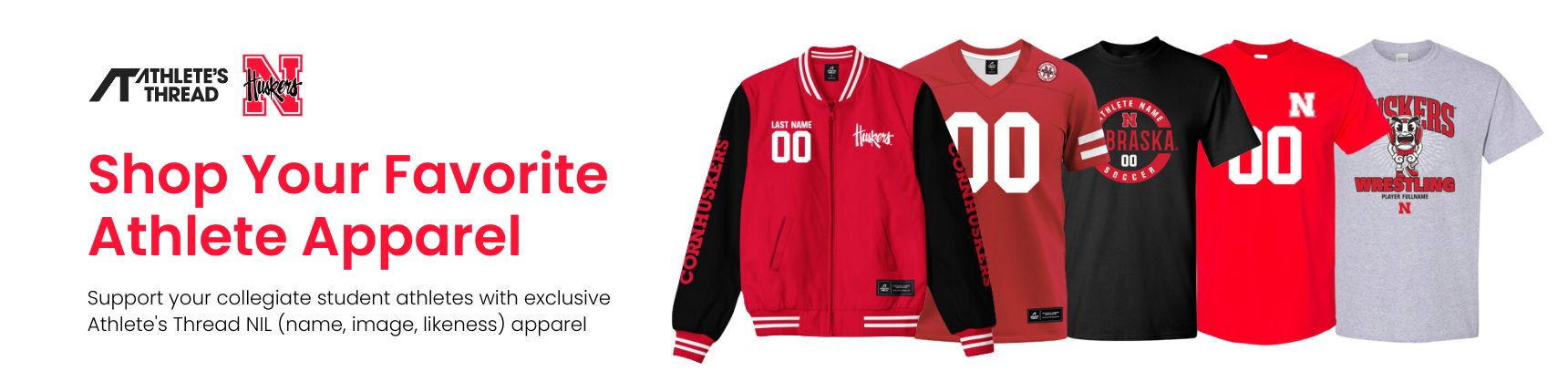 Shop Your Favorite Athlete's Apparel. Support your collegiate student athletes with exclusive Athlete's Thread NIL (name, image, likeness) apparel.