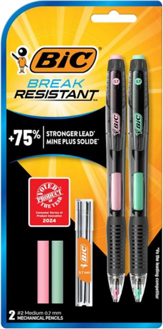PENCIL BRK RESIST 0.7MM 2PK