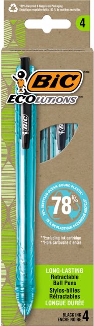 OCEAN PENS BLUE 4/PK