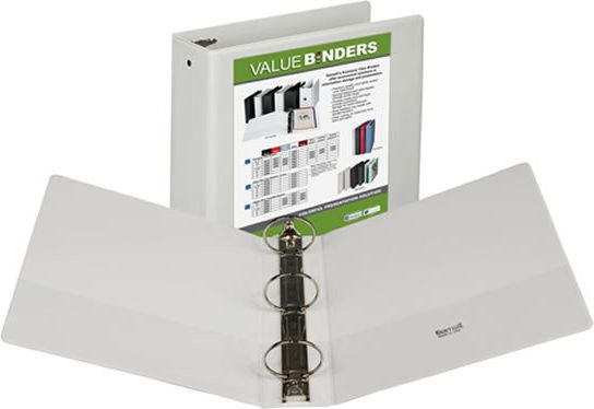 BINDER 3" CLEARVIEW WHITE