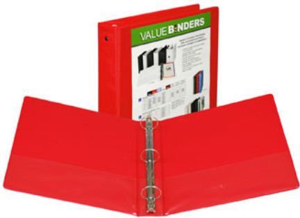 BINDER 1" CLEAR VIEW RED