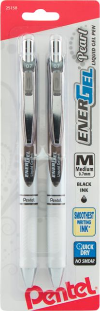 ENERGEL PEARL .7MM BLACK 2 PK